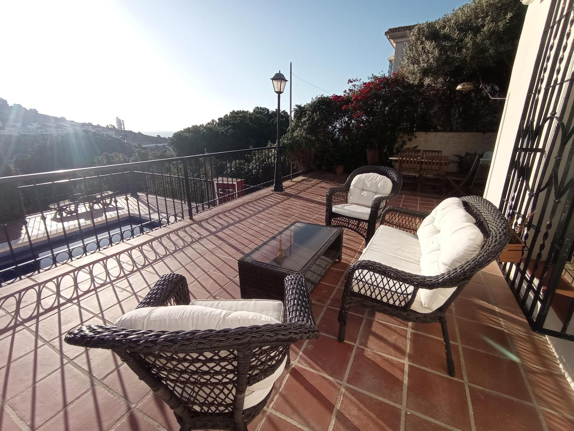 Apartamento en Villa con Piscina Malaga Bagian luar foto